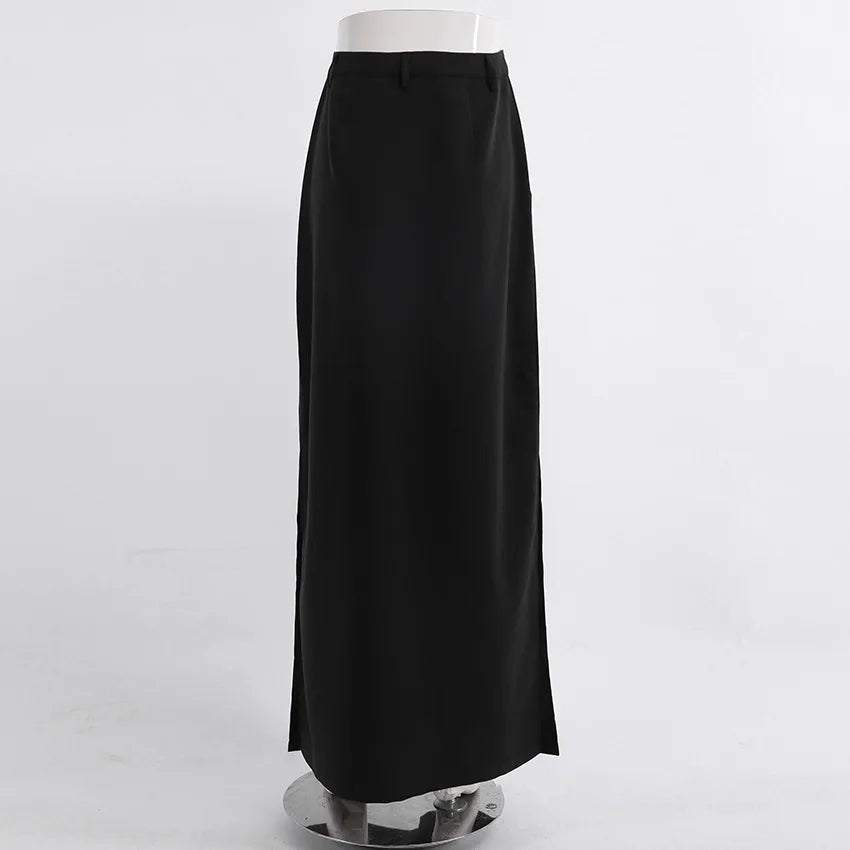 Evelina - Elegant maxi-nederdel med knapper