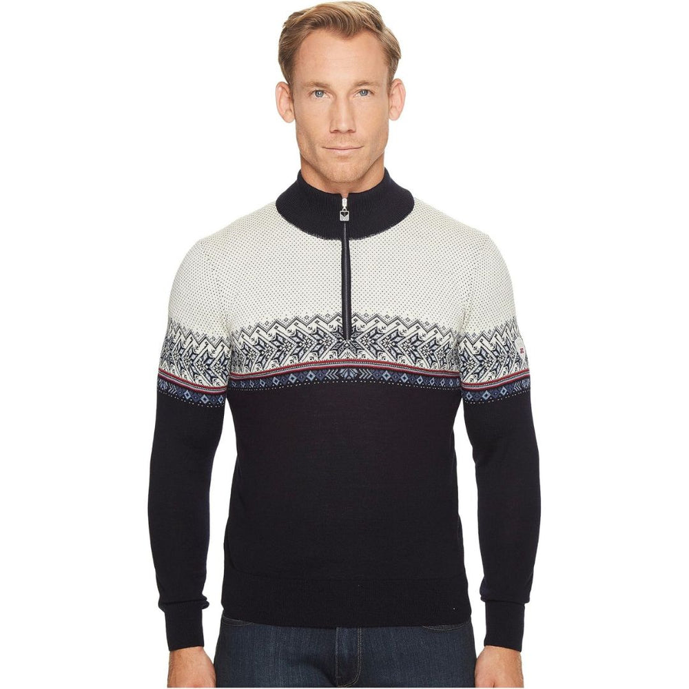 Ethan - Nordisk Mønster Zip-Up Sweater med Ståkrave