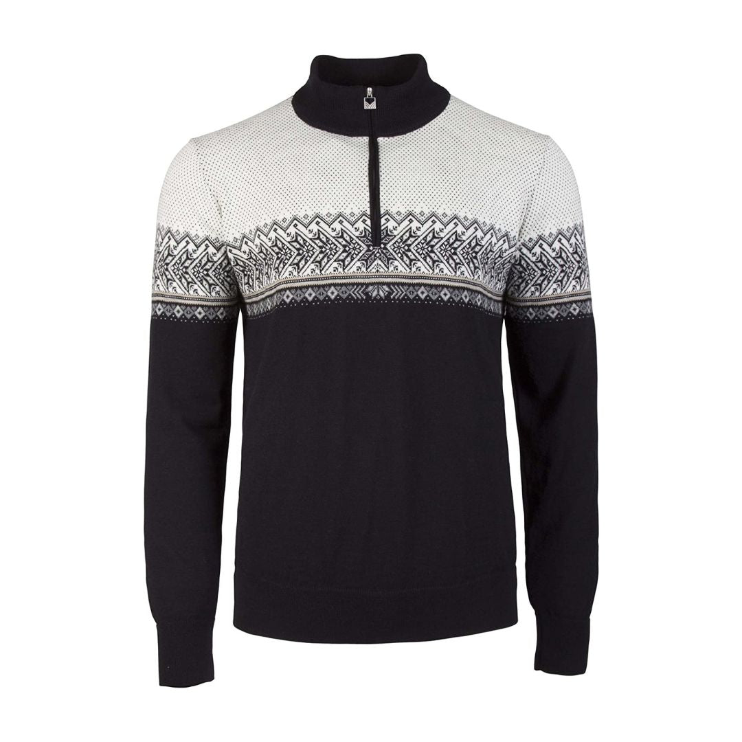 Ethan - Nordisk Mønster Zip-Up Sweater med Ståkrave