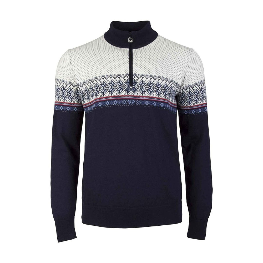 Ethan - Nordisk Mønster Zip-Up Sweater med Ståkrave