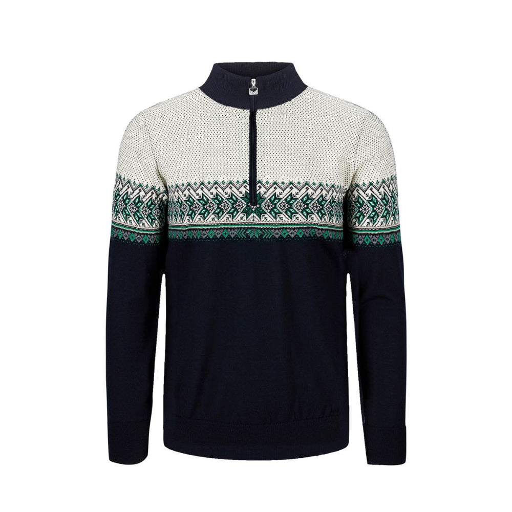 Ethan - Nordisk Mønster Zip-Up Sweater med Ståkrave