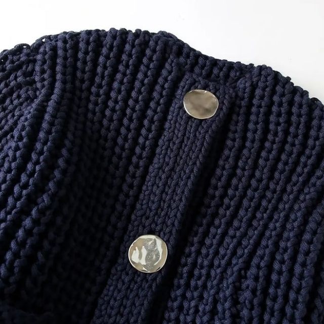 Harper - Chunky strik cardigan med store knapper