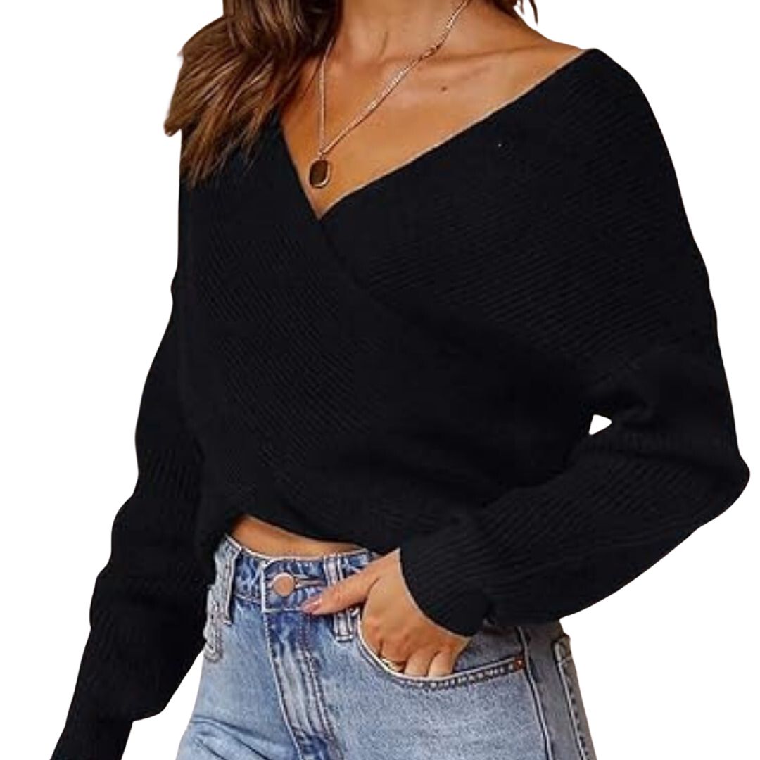 Angelica - Hyggelig Off-Shoulder Strik Sweater i Elfenben