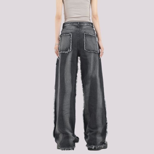 Camille - distressed gradient vask jeans