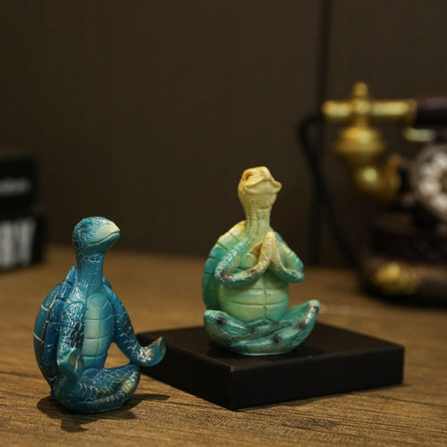 Yoga Skildpadde Statuer™ | Stilfulde Mini Boligindretninger