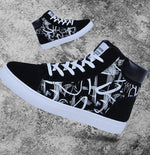 Finn - Graffiti high-top plimsolls