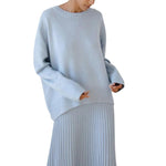 Skye - Soft Cashmere Oversized Sweater with Ribbed Detail