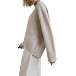 Skye - Soft Cashmere Oversized Sweater with Ribbed Detail