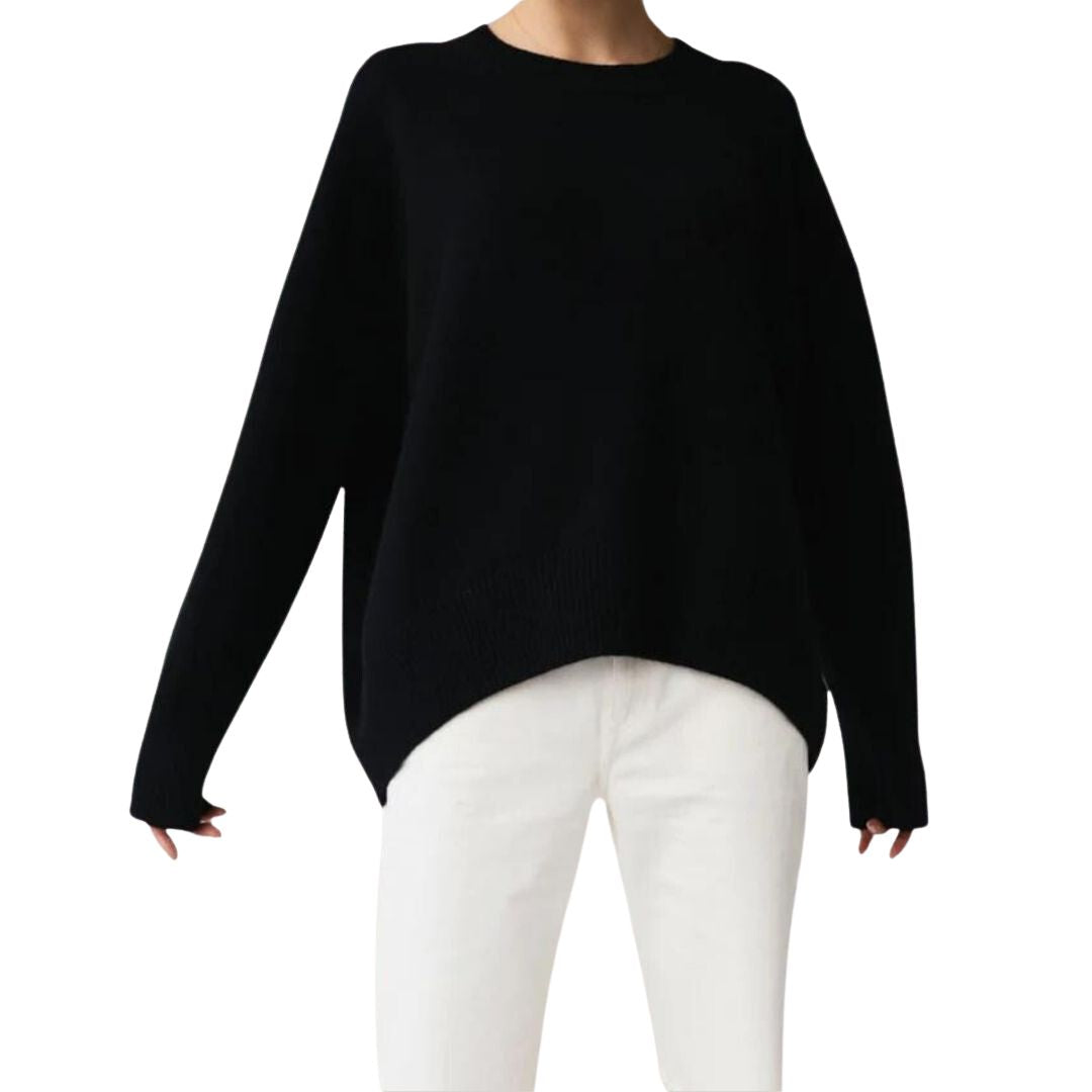 Skye - Soft Cashmere Oversized Sweater with Ribbed Detail