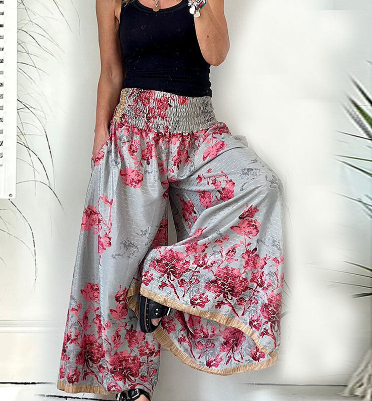 Boheme Wide-Leg Bukser | Satinblanding | Trendy & Sofistikeret