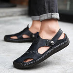 Marco - Handgefertigte Leder-Slipper mit Nahtdetail