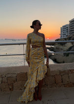 Asymmetrisk Maxikjole | Polyester | Elegant & Sommerlig