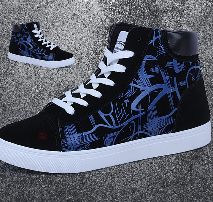 Finn - Graffiti high-top plimsolls