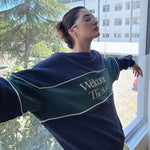 Maxine - retro sweatshirt med "Welcome the 80s"-skrift