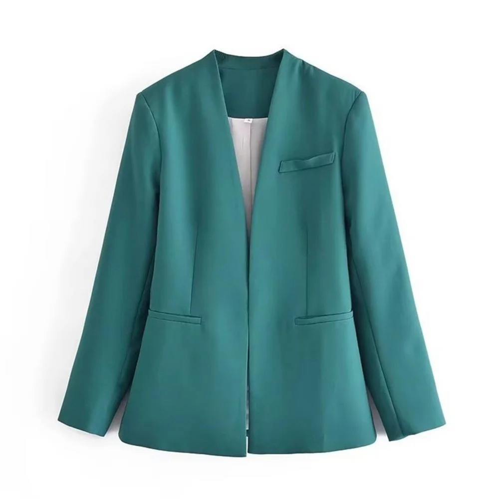 MODA Slim fit multi farve jakkesæt bælte pynt bukser Blazersæt