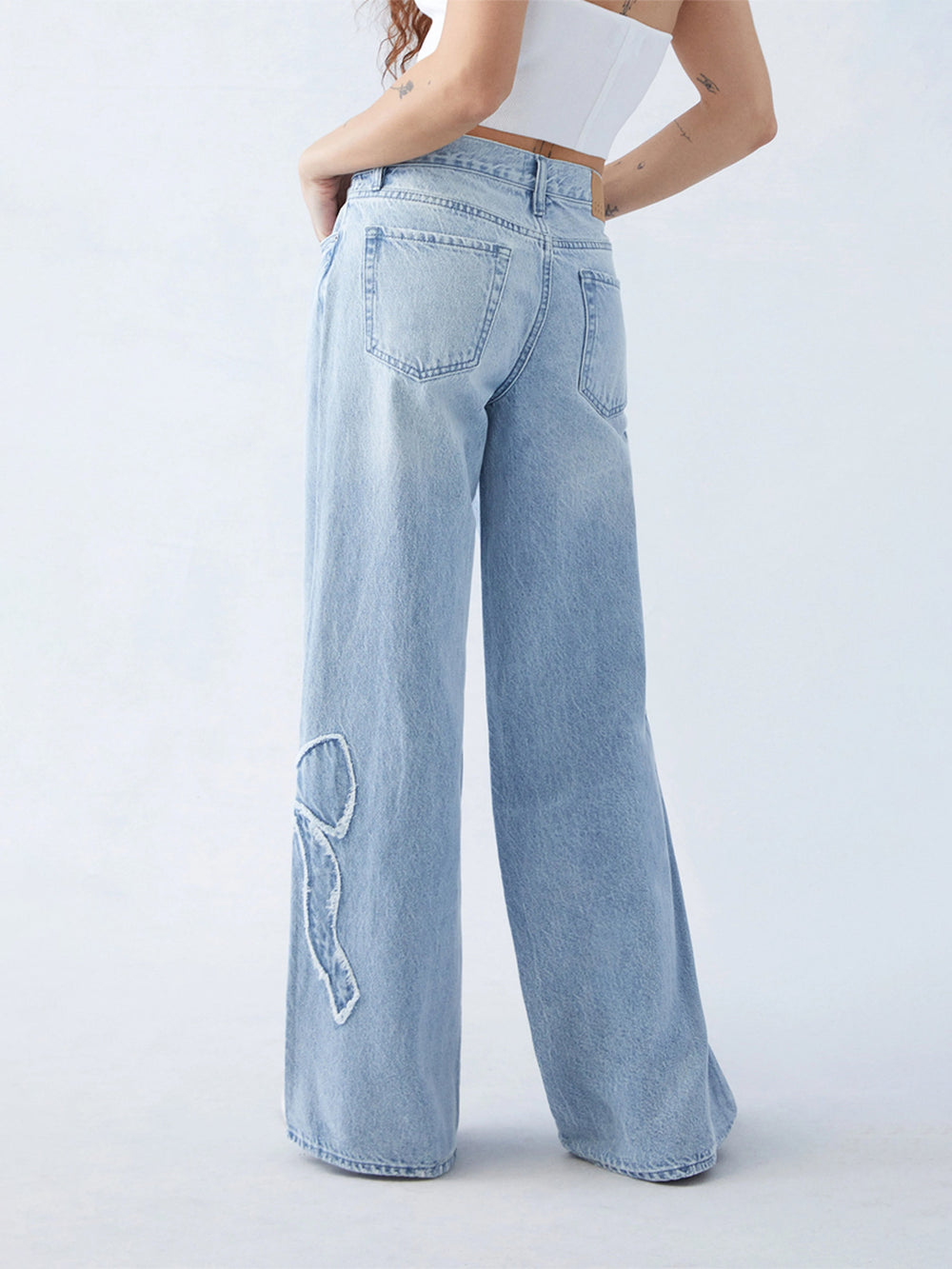 Vide Jeans | Sløjfe-Detalje | Trendy Design
