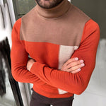 Logan - Moderne Turtleneck Sweater med Farveblok