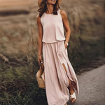 MODA Elegant maxikjole med elastisk linning