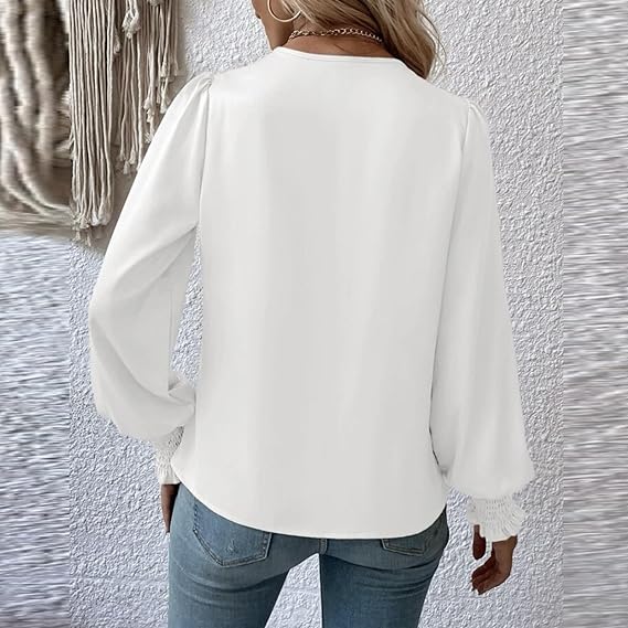 Vivien - Feminin elegance: elegant draperet crossover-bluse med V-udskæring