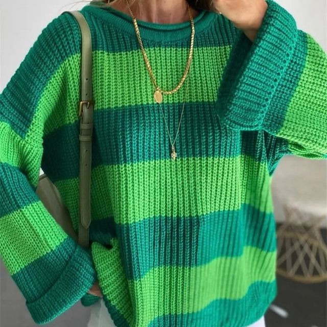 Irene - Klassisk løsstribet sweater