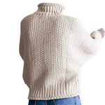 Harper - Chunky Strikket Rullekrave Sweater i Creme