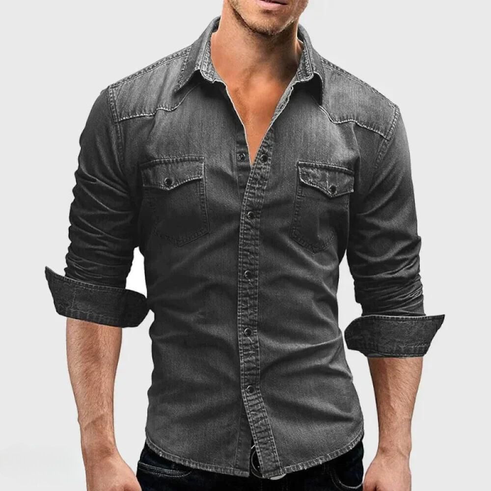 Retro skjorte i denim - Artur