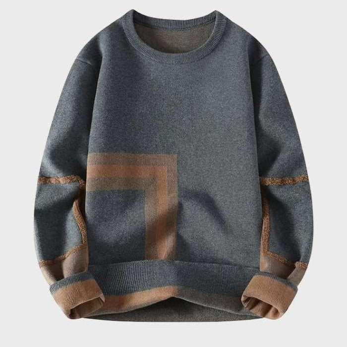 Milo - Rundhals-Sweatshirt mit geometrischen Akzenten