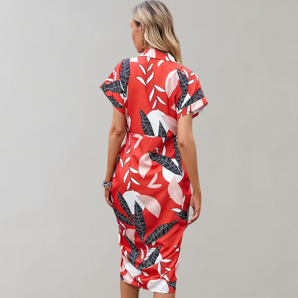 Blomstret Skjortekjole med Bindebånd | Let & Sommerlig | Feminint Design