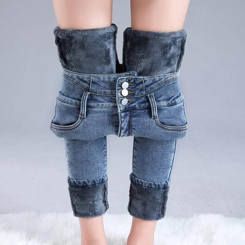 Vinterforet Slim Fit Jeans | Polyester/Bomuld | Varm & Komfortabel