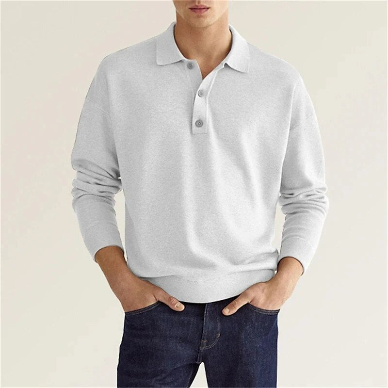 Elias - Smart casual Lange ærmer Poloshirt