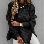 Lang varm strikket sweater