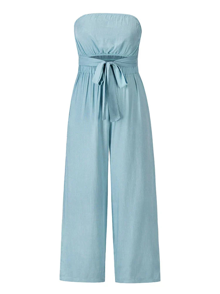 Erisha - Elegant stropløs jumpsuit