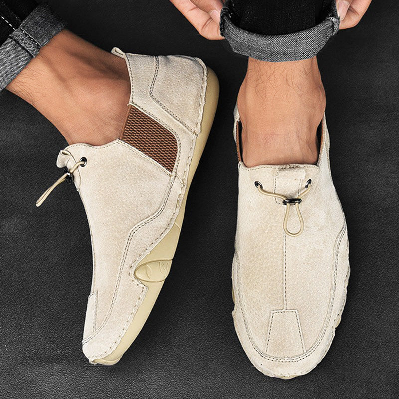 Alonso - Casual loafers i ruskind med elastiske detaljer