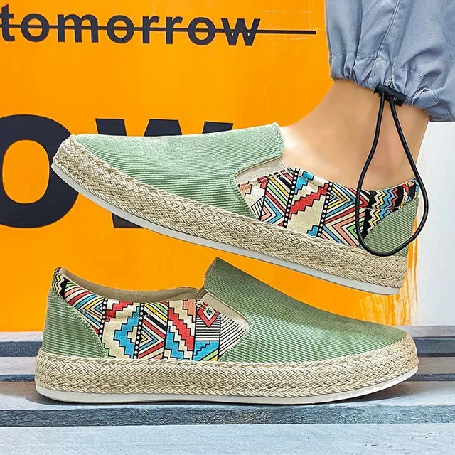 Nico - Slip-on espadriller med etnisk mønster