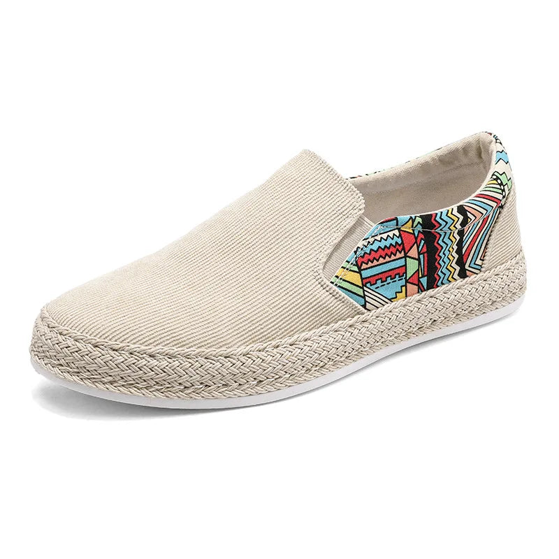 Nico - Slip-on espadriller med etnisk mønster