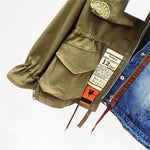 Maverick - hybrid denim og army jakke med patches