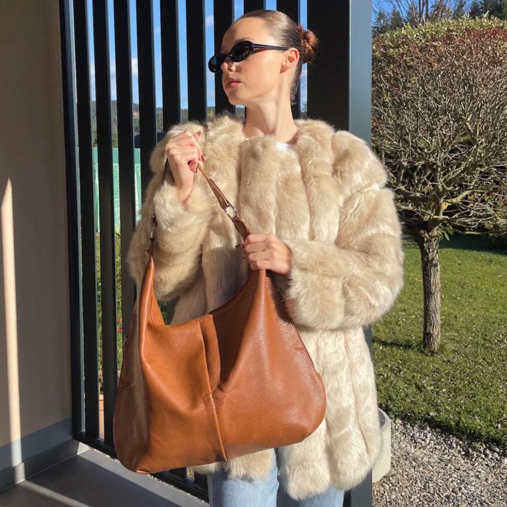 Kaia Vegan Leather Hobo Bag