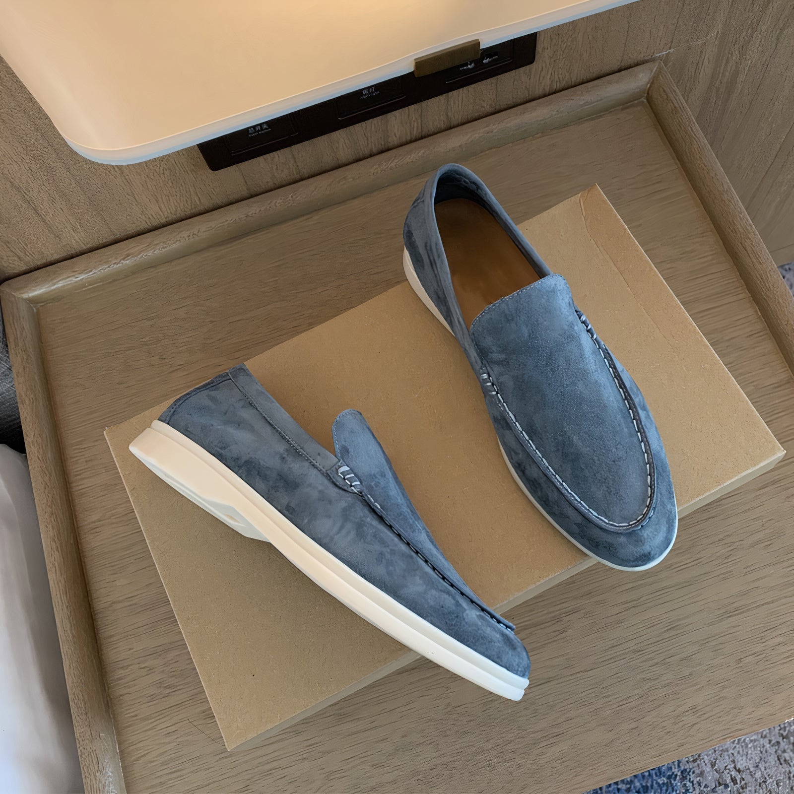 Vintage loafers i læder til mænd - Sonny