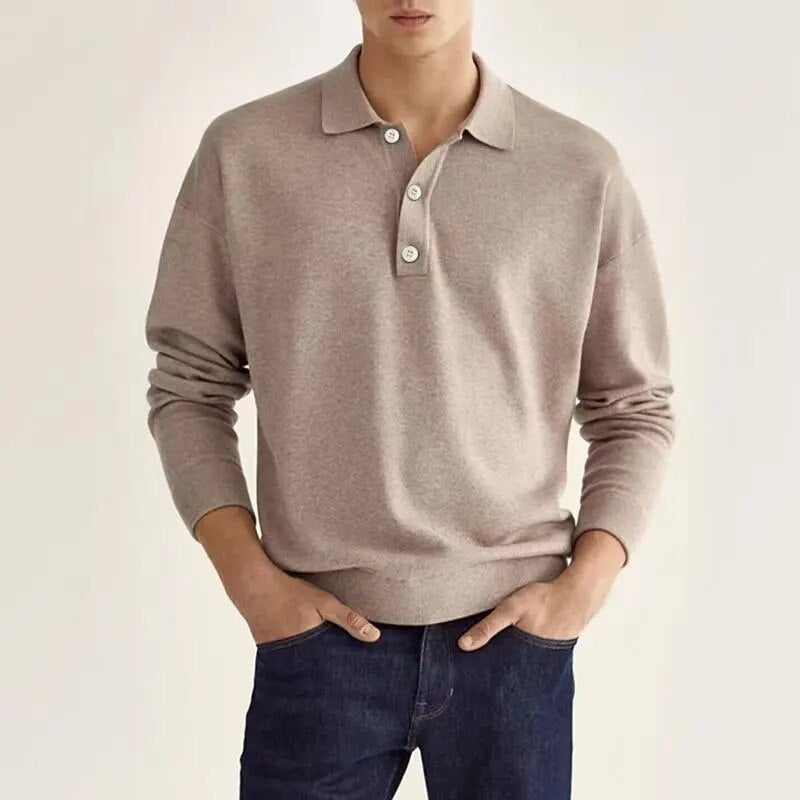 Elias - Smart casual Lange ærmer Poloshirt