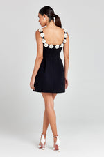 Aftenkjole med Blomsterdetaljer | Polyester | Elegant & Feminin
