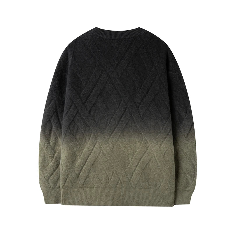 Rowan - gradient sweater med rund hals og chevronmønster