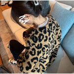 Jasmin - leopardprint cardigan med trykknapper