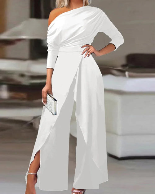 Wendy - Ny moderigtig, enkel, elegant jumpsuit med vide ben