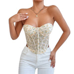 Florence - Floral Lace Bustier Corset Top