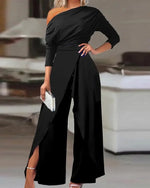 Wendy - Ny moderigtig, enkel, elegant jumpsuit med vide ben