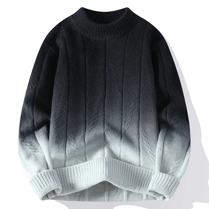 Oscar - Gradient strikket sweater med rund hals