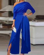 Wendy - Ny moderigtig, enkel, elegant jumpsuit med vide ben