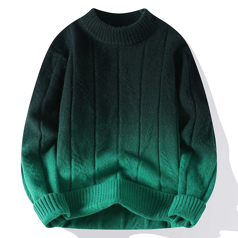 Oscar - Gradient strikket sweater med rund hals