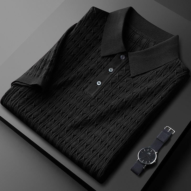 Vaffel Jacquard Strikket Skjorte - Sinus