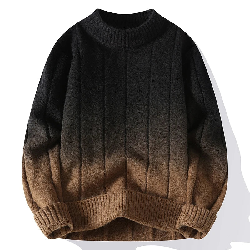 Oscar - Gradient strikket sweater med rund hals